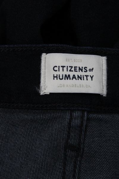 Citizens of Humanity Women Black Straight Jeans Mid Rise Size 26