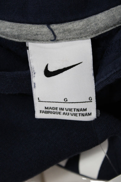 Nike Womens Pullover Hoodie Blue Cotton Lacrosse Crew Neck Size L