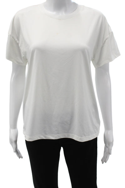 Tuckernuck Womens Basic Short Sleeve Crew Neck T-Shirt White Size S
