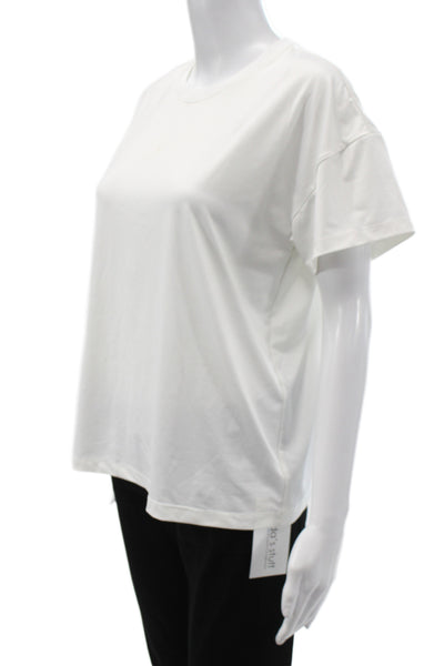 Tuckernuck Womens Basic Short Sleeve Crew Neck T-Shirt White Size S