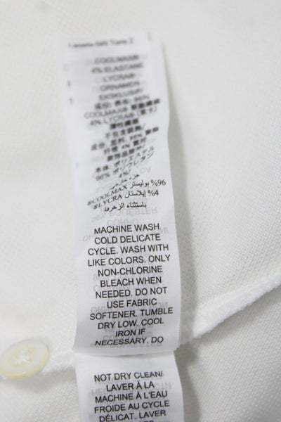 Tory Sport Womens White Collared Short Sleeve Basic Polo Coolmax Size S