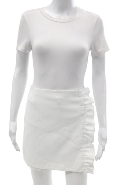 Tory Sport Womens Mini Skort White Polyester Zip Sporty Size S