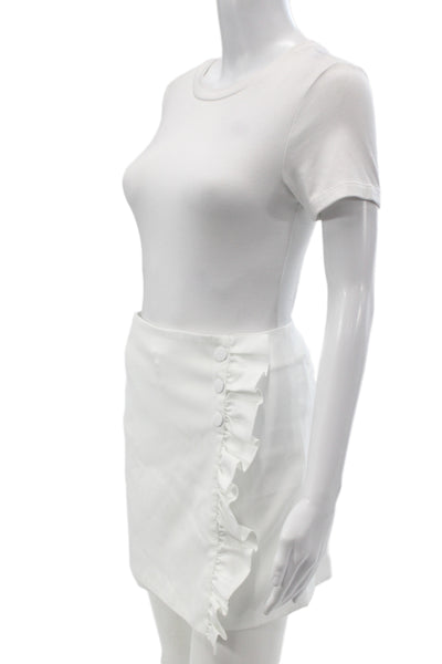 Tory Sport Womens Mini Skort White Polyester Zip Sporty Size S
