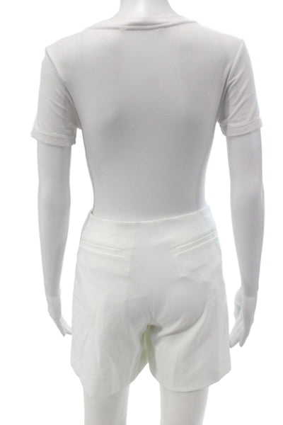 Tory Sport Womens Mini Skort White Polyester Zip Sporty Size S