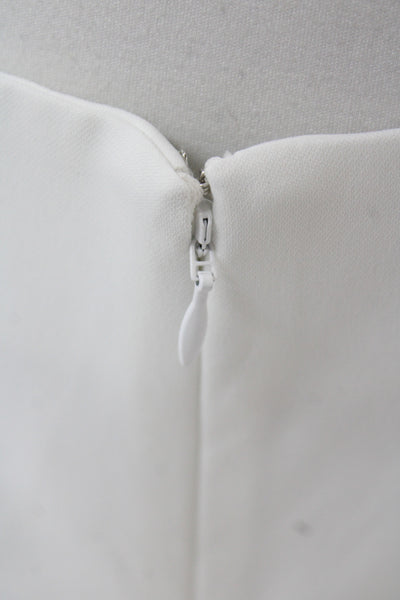 Tory Sport Womens Mini Skort White Polyester Zip Sporty Size S