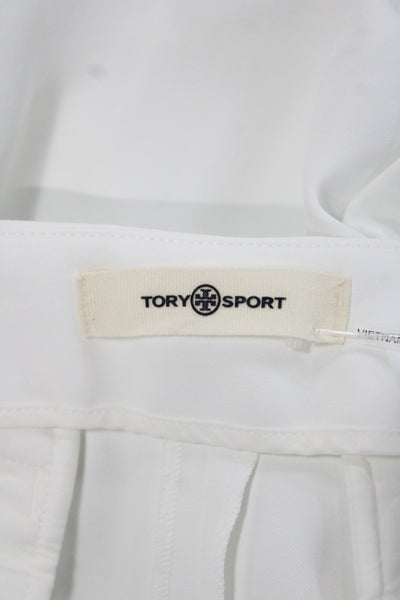 Tory Sport Womens Mini Skort White Polyester Zip Sporty Size S
