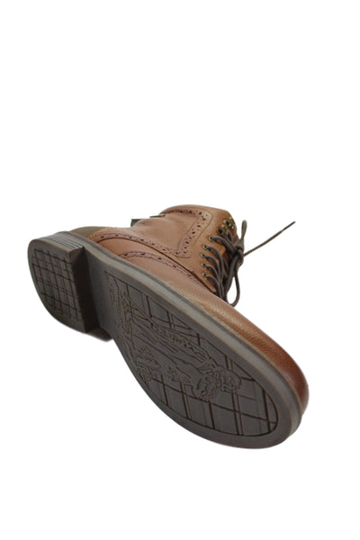 Barbour Mens Leather Lace Up Seaton Ankle Boots Almond Brown Size 13