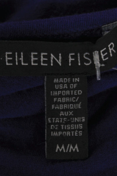 Eileen Fisher Women Babydoll Sleepshirt Purple Scoop Neck 3/4 Sleeve Size M