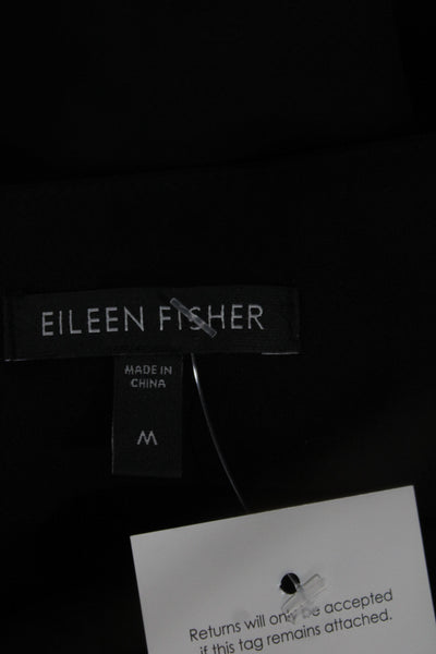 Eileen Fisher Women Black Solid Pants Size M