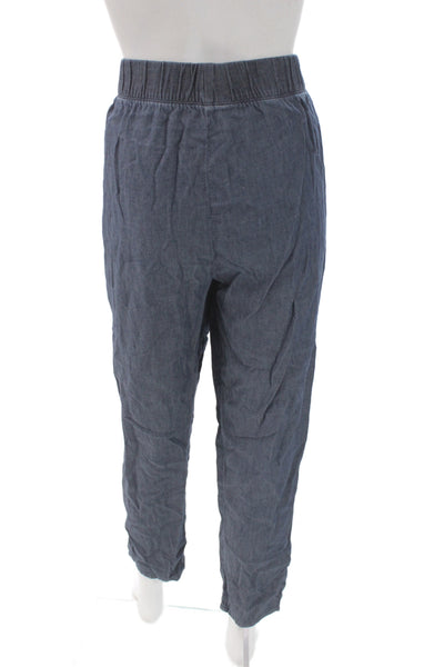 Eileen Fisher Womens Blue 100% Organic Cotton Solid Pants Inseam 28 Size M