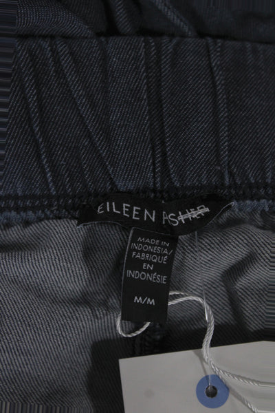 Eileen Fisher Womens Blue 100% Organic Cotton Solid Pants Inseam 28 Size M