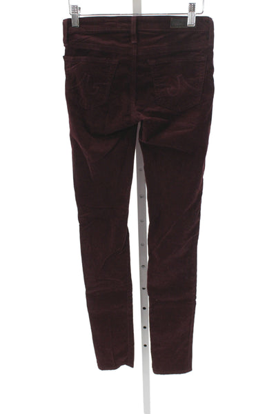 AG Adriano Goldschmied Womens Red Mid Rise Jeans Size 24