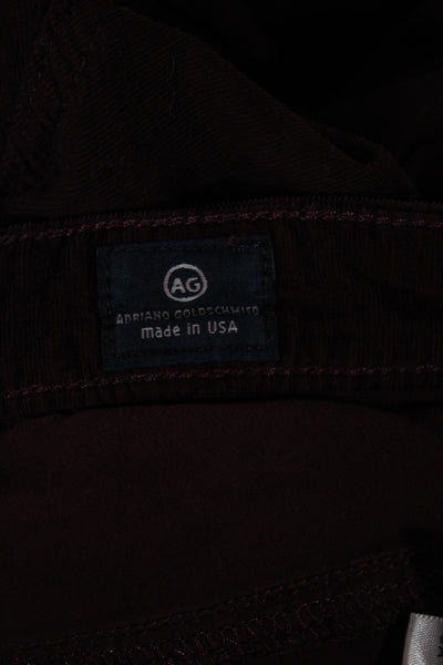 AG Adriano Goldschmied Womens Red Mid Rise Jeans Size 24