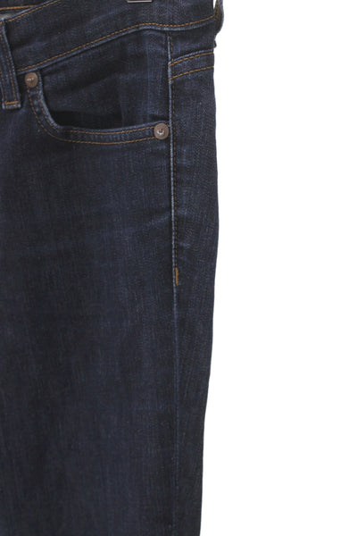 J Brand Women Skinny Jeans Blue Mid Rise Cotton Blend Button Fly Size 25