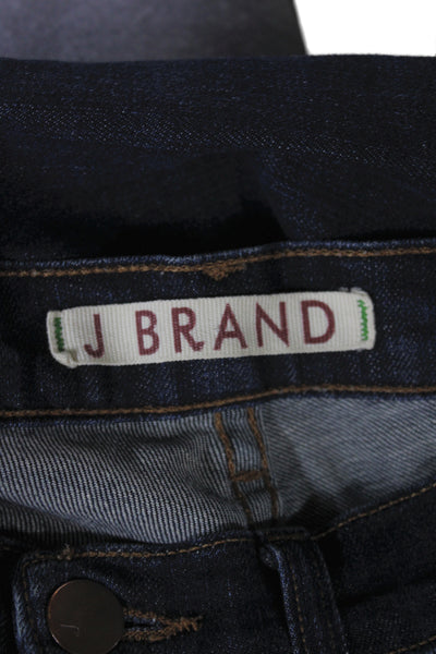 J Brand Women Skinny Jeans Blue Mid Rise Cotton Blend Button Fly Size 25