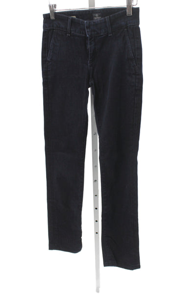 AG Adriano Goldschmied Womens Straight Jeans Blue Mid Rise Inseam 30 Size 24
