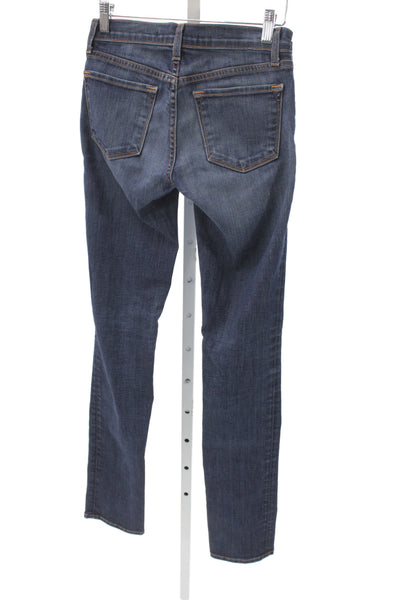 J Brand Womens Skinny Jeans Blue Mid Rise Cotton Blend Size 25