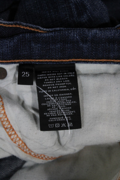 J Brand Womens Skinny Jeans Blue Mid Rise Cotton Blend Size 25