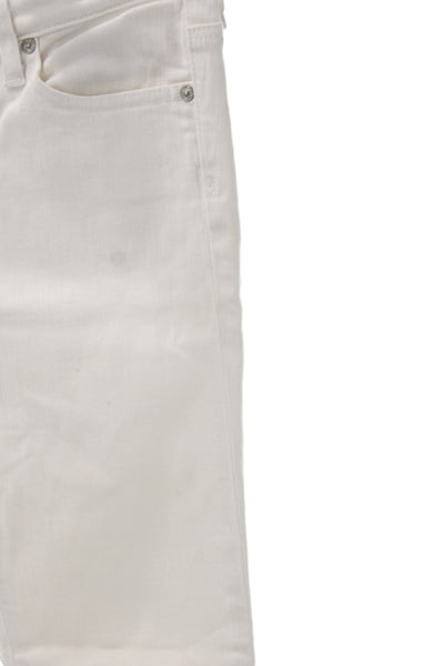 AG Adriano Goldschmied Womens Skinny White Cotton Mid Rise Jeans Size 26