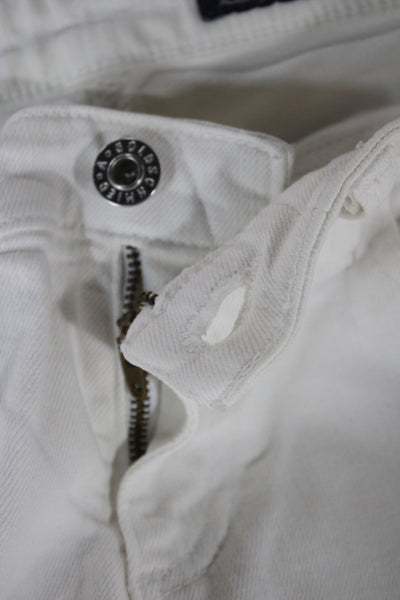 AG Adriano Goldschmied Womens Skinny White Cotton Mid Rise Jeans Size 26