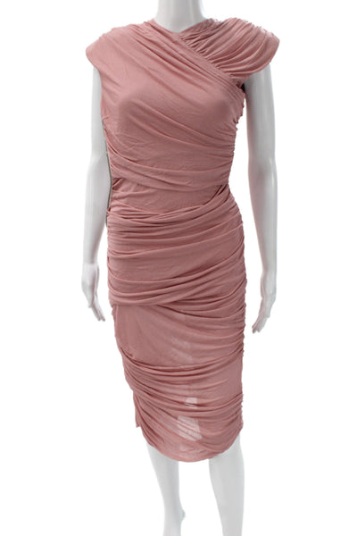 Tom Ford Women Bodycon Pink Cowl Neck Knee Length Dress Made in Italy Size 38