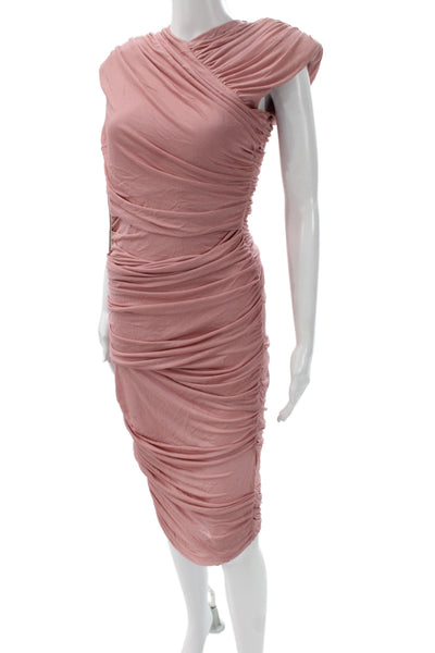 Tom Ford Women Bodycon Pink Cowl Neck Knee Length Dress Made in Italy Size 38
