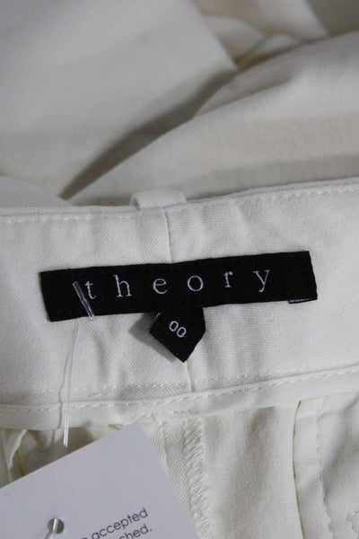 Theory Womens White Pants Size 00