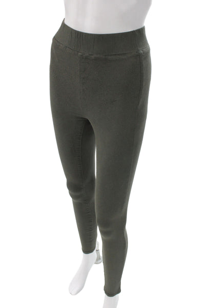 L Agence Womens Green Solid Leggings Size XS