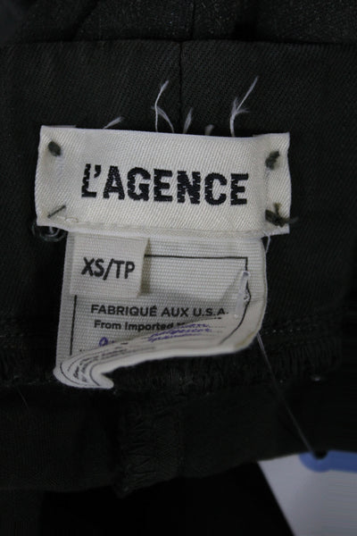 L Agence Womens Green Solid Leggings Size XS