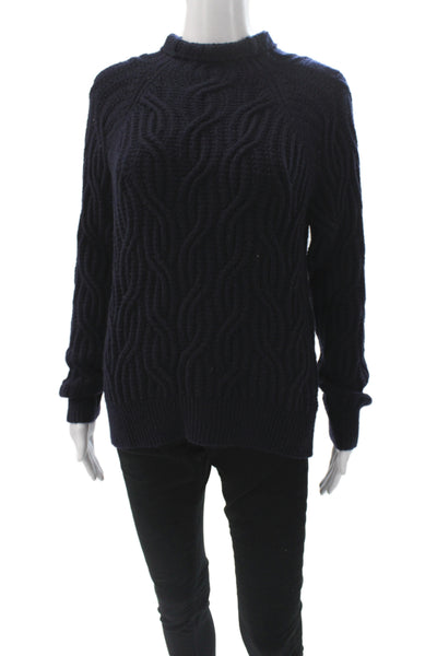 Vince Womens Mock Neck Pullover Sweater Black Size XS