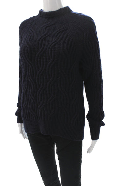 Vince Womens Mock Neck Pullover Sweater Black Size XS