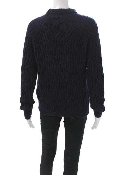 Vince Womens Mock Neck Pullover Sweater Black Size XS