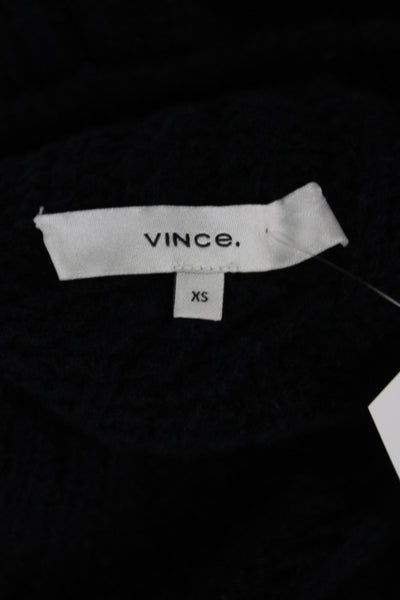 Vince Womens Mock Neck Pullover Sweater Black Size XS