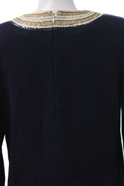 St. John By Marie Gray Women Basic Jacket Blue Long Sleeve Size S