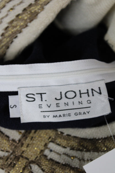 St. John By Marie Gray Women Basic Jacket Blue Long Sleeve Size S