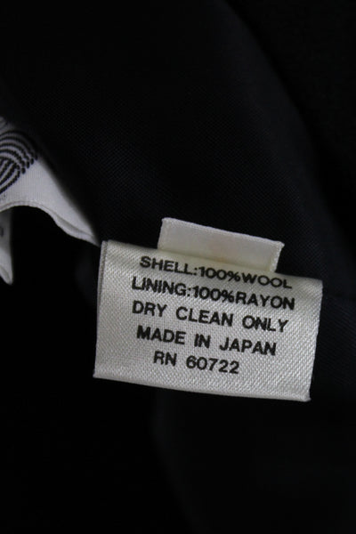 Sanyo Women Basic Jacket Black Wool Button Long Sleeve Size 4