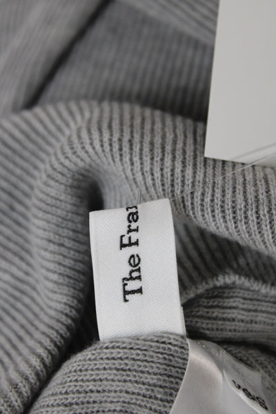 The Frankie Shop Women Gray Solid Round Neck Long Sleeve Pullover Size XS