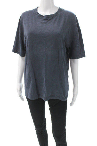 Zara Women Basic Cotton Crew Neck Short Sleeve T-Shirt Gray Size S