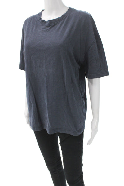 Zara Women Basic Cotton Crew Neck Short Sleeve T-Shirt Gray Size S