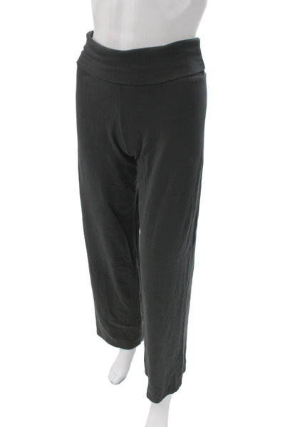 John Galt Womens Cotton High Waisted Bootcut Leg Yoga Pants Black Size M