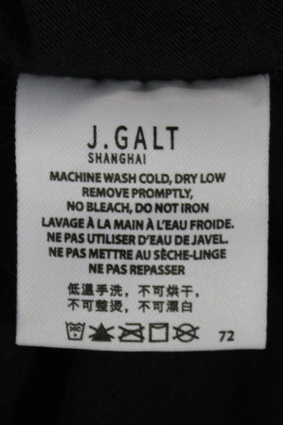 John Galt Womens Cotton High Waisted Bootcut Leg Yoga Pants Black Size M