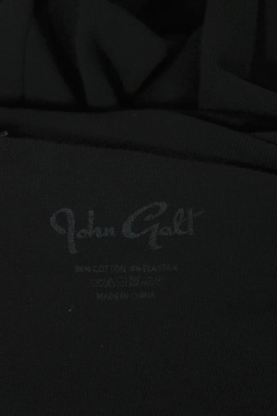 John Galt Womens Cotton High Waisted Bootcut Leg Yoga Pants Black Size M