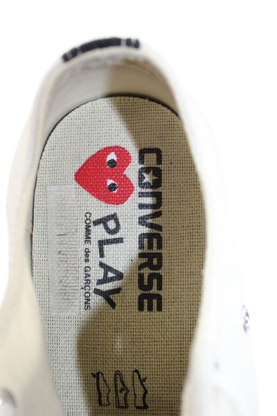 Converse x Play Comme des Garcons Womens Chuck 70 Low Sneakers White Size 4.5