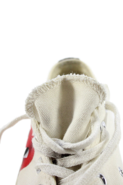 Converse x Play Comme des Garcons Womens Chuck 70 Low Sneakers White Size 4.5