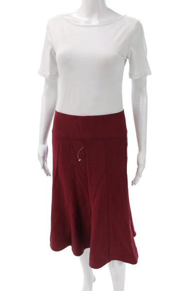 Badgley Mischka Women A-Line Skirt Red Knee Length Zip Size 4