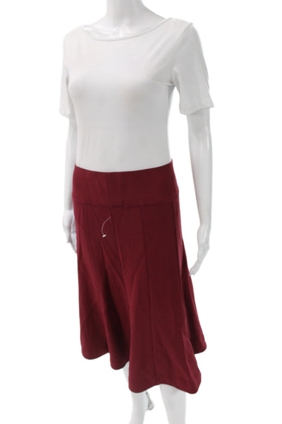 Badgley Mischka Women A-Line Skirt Red Knee Length Zip Size 4