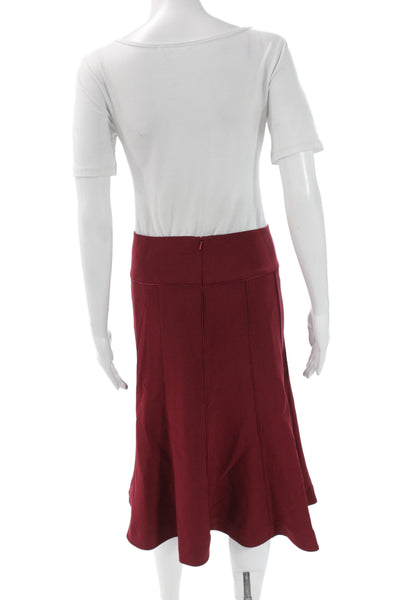 Badgley Mischka Women A-Line Skirt Red Knee Length Zip Size 4