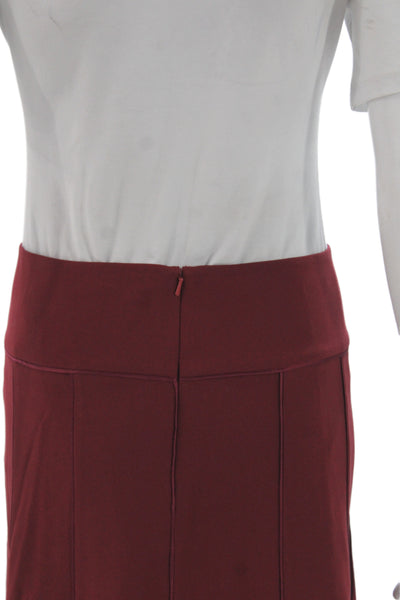 Badgley Mischka Women A-Line Skirt Red Knee Length Zip Size 4