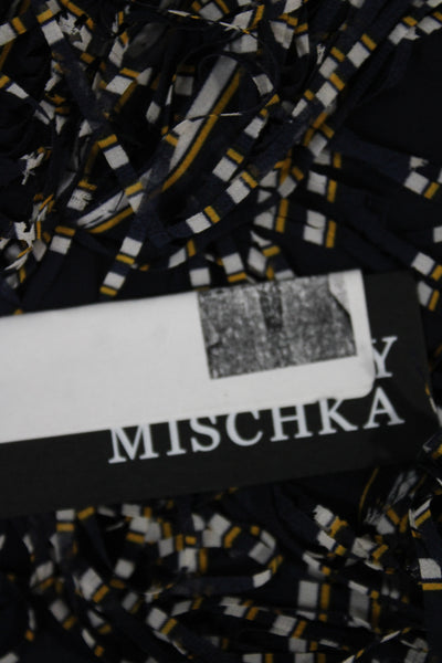 Badgley Mischka Womens Black Abstract T-Shirt Dress Half Sleeve Size 9