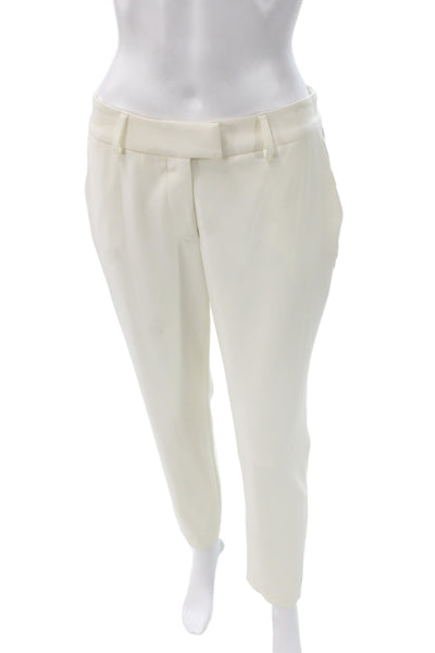 Badgley Mischka Women Ivory Dress Pants Size 4